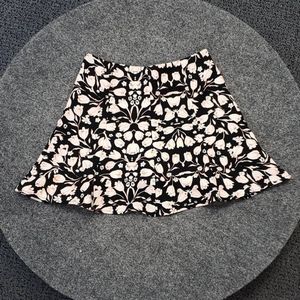 🔸️Cute Neon Floral Black Mini Skirt